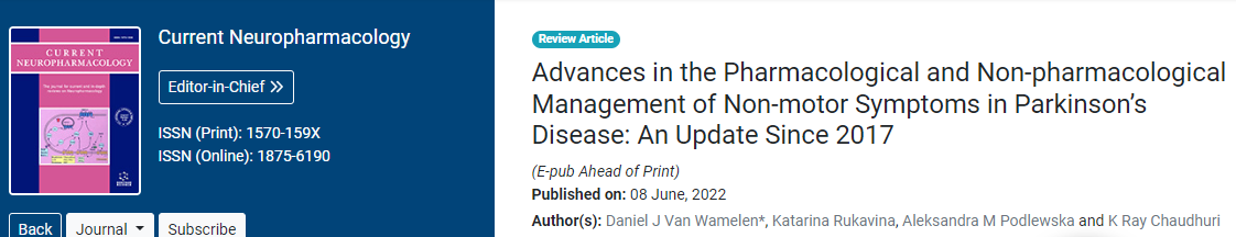 Advances in the pharmacological and non-pharmacological management of non-motor symptoms in Parkinson’s disease: an update since 2017