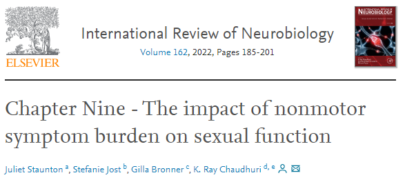 The impact of nonmotor symptom burden on sexual function